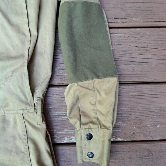 What Price Glory Military Jacket Beige Men Size Large 36 Elbow Patches VTG - Picture 9 of 11